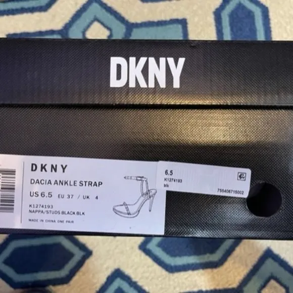 DKNY Dacia Silver Studded Dress Stiletto Sandals Size 6.5