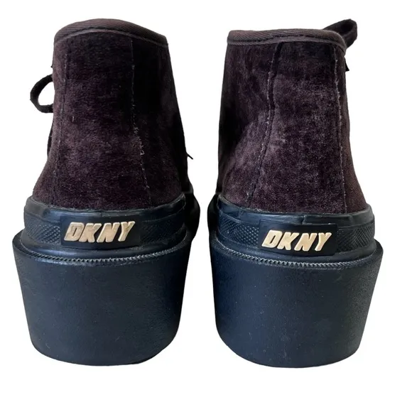 DKNY Y2K Brown Suede Chukka Boots