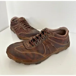 Doc Marten Kurt Vintage Leather Sneakers Low Top Laces Brown Grunge Men's Sz 13