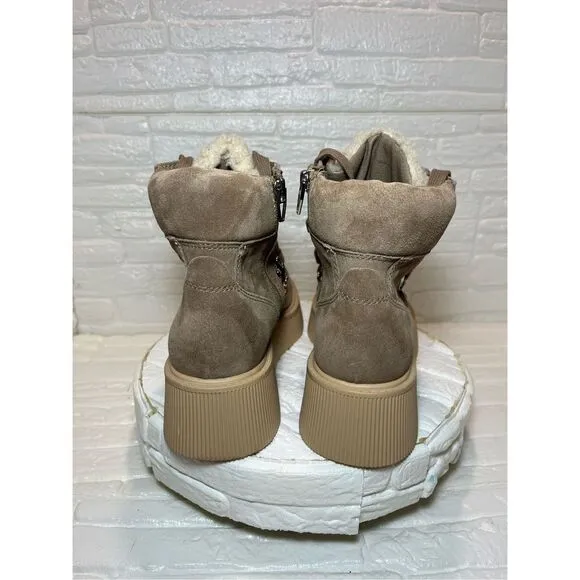 Dolce Vita | NEW Truffle Jasmin Sherpa Faux Suede Platform Ankle Boots Size 7.5