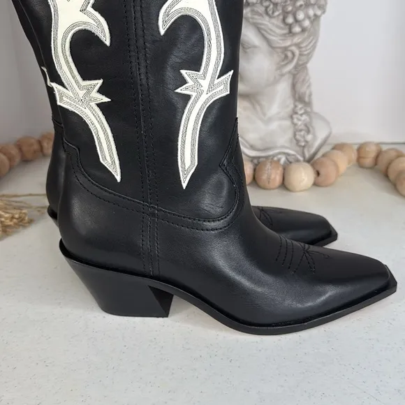 Dolce Vita Womens Black Cowboy, Western Boots Shoes Sz 8