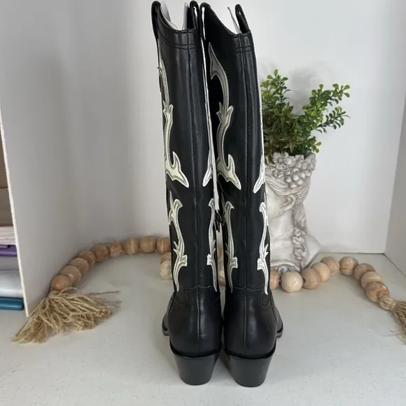 Dolce Vita Womens Black Cowboy, Western Boots Shoes Sz 8