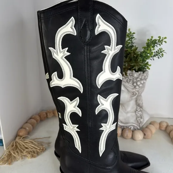Dolce Vita Womens Black Cowboy, Western Boots Shoes Sz 8