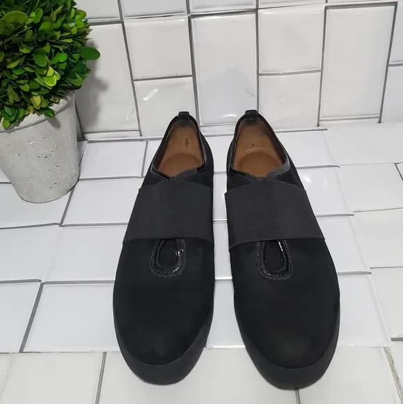 DONALD J PLINER Black Suede Platform Wedge Shoes S