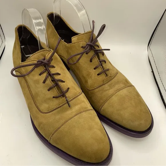 Donald J. Pliner Embe Cap Toe Suede Lace Up Oxford Shoes
