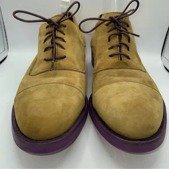 Donald J. Pliner Embe Cap Toe Suede Lace Up Oxford Shoes