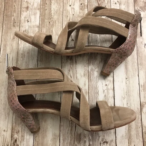 Donald J Pliner Vida Suede Cross Strap Sandals