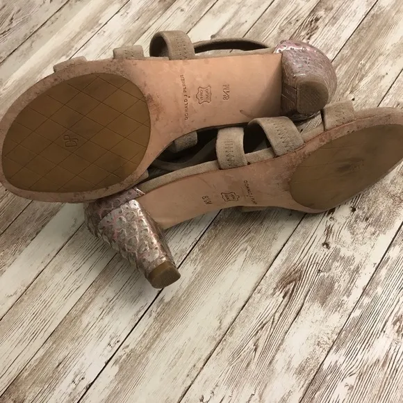 Donald J Pliner Vida Suede Cross Strap Sandals