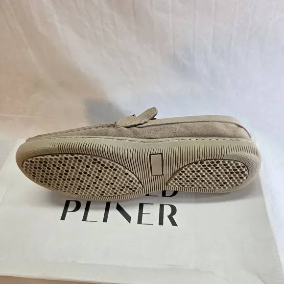 Donald Pliner London Bit Men's Size 7.5 Beige Suede Loafer Shoes New