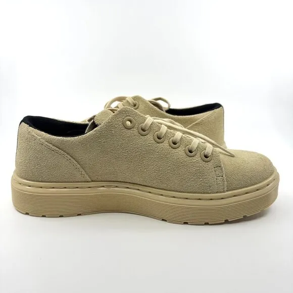 Dr. Doc Martens Dante Mens 6 Women 7 Suede Leather Shoes Pale Olive NWOB