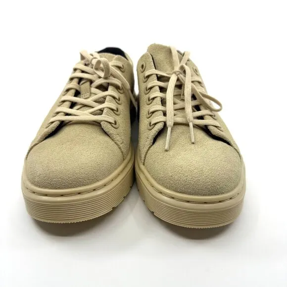 Dr. Doc Martens Dante Mens 6 Women 7 Suede Leather Shoes Pale Olive NWOB