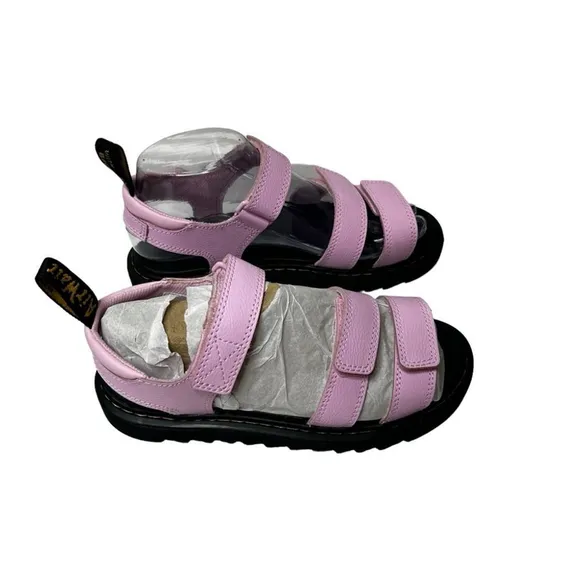 Dr Doc Martens Klaire Y Sandals Pink Black Beach Open Toe Sandals Size 6