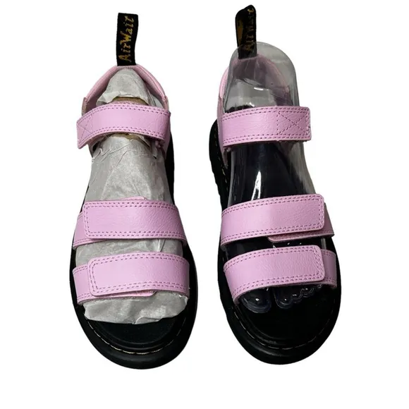 Dr Doc Martens Klaire Y Sandals Pink Black Beach Open Toe Sandals Size 6