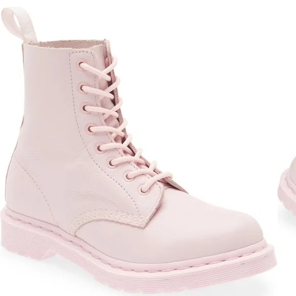 Dr. Martens 1460 Pascal Mono Chalk Pink Virginia Leather Boots