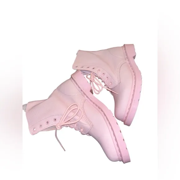 Dr. Martens 1460 Pascal Mono Chalk Pink Virginia Leather Boots