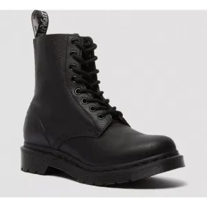 Dr Martens 1460 Pascal Mono Boots Black Leather Size 4 Punk Alternative