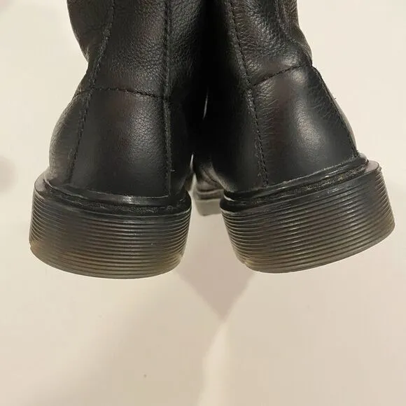 Dr Martens 1460 Pascal Mono Boots Black Leather Size 4 Punk Alternative
