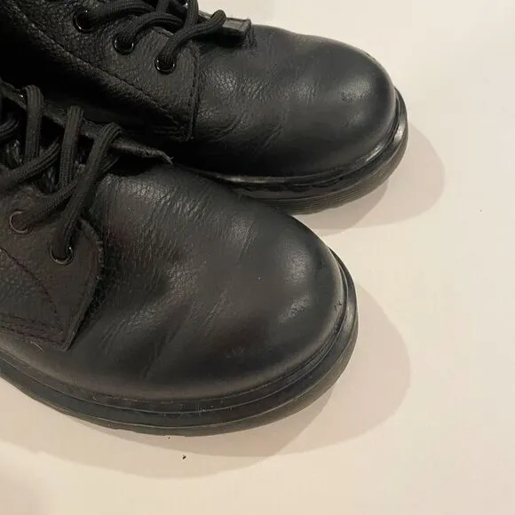 Dr Martens 1460 Pascal Mono Boots Black Leather Size 4 Punk Alternative