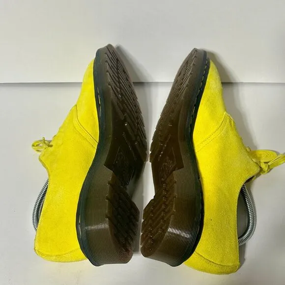 Dr Martens 1461 MADE IN‎ ENGLAND BUCK SUEDE SHOES Yellow Sun Size 7UK 8USM 9USL