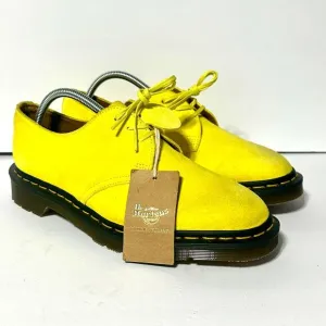Dr Martens 1461 MADE IN‎ ENGLAND BUCK SUEDE SHOES Yellow Sun Size 7UK 8USM 9USL