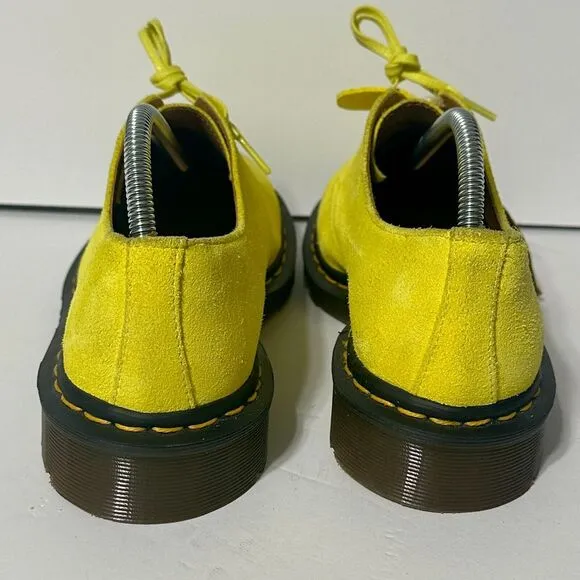 Dr Martens 1461 MADE IN‎ ENGLAND BUCK SUEDE SHOES Yellow Sun Size 7UK 8USM 9USL