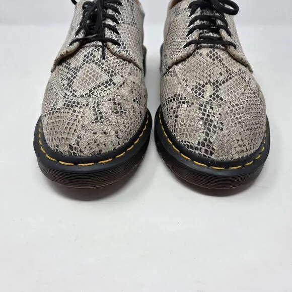 DR MARTENS 2046 SNAKE PYTHON PRINT SUEDE OXFORD SHOES MENS 10 M LADIES 11 M