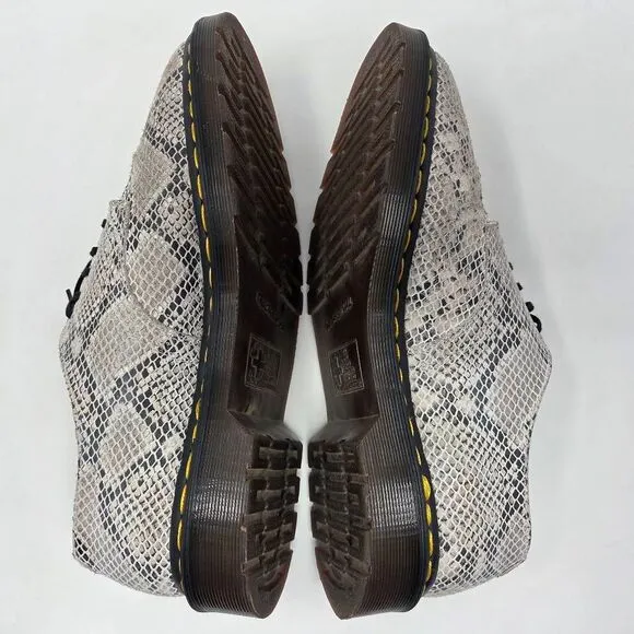 DR MARTENS 2046 SNAKE PYTHON PRINT SUEDE OXFORD SHOES MENS 10 M LADIES 11 M
