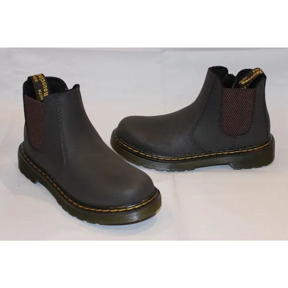 Dr. Martens 2976 Kids 1 Wildhorse Lamper Boots BROWN SZ 1
