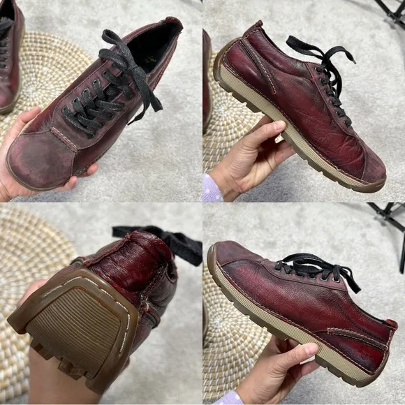 Dr. Martens Airwair Men’s 2B32 Vtg Red Leather Casual Driving Sneakers Shoes 9