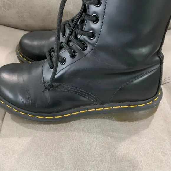Dr. Martens Black Suede Lace-Up Boots