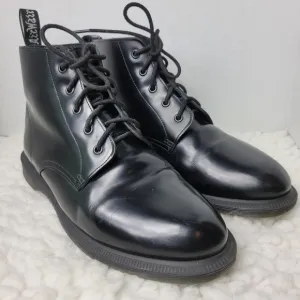Dr. Martens Emmeline Women's Boots Size 11 Smooth Black Leather Ankle Shoes
