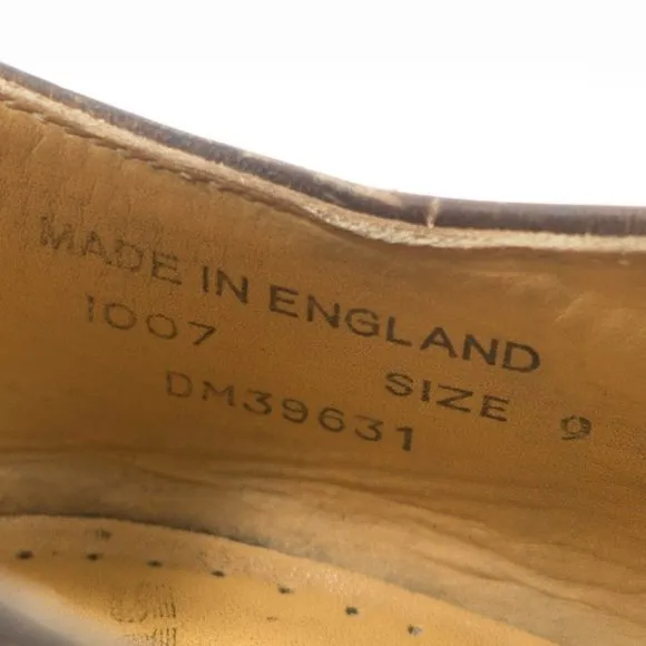 Dr Martens England Made Leather T-Strap Sandal Shoes - Men's Size 9 UK / 10 US
