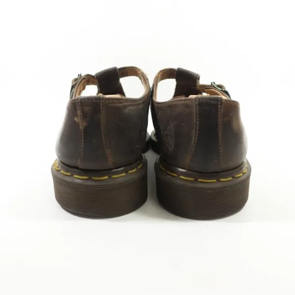 Dr Martens England Made Leather T-Strap Sandal Shoes - Men's Size 9 UK / 10 US