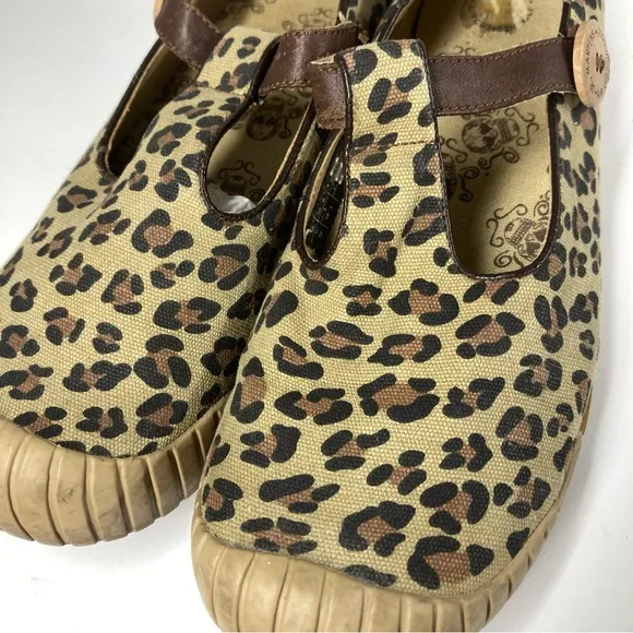 Dr Martens Mary Jane Shoes Canvas Sugar Skulls Animal print 9 Brown Platform