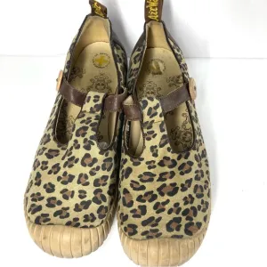 Dr Martens Mary Jane Shoes Canvas Sugar Skulls Animal print 9 Brown Platform