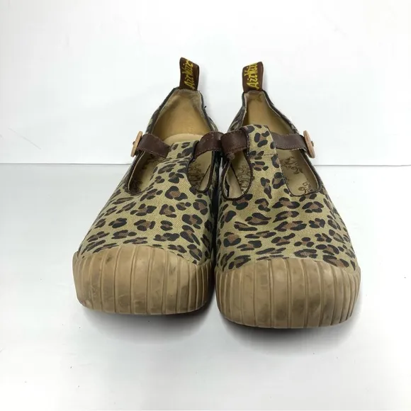 Dr Martens Mary Jane Shoes Canvas Sugar Skulls Animal print 9 Brown Platform