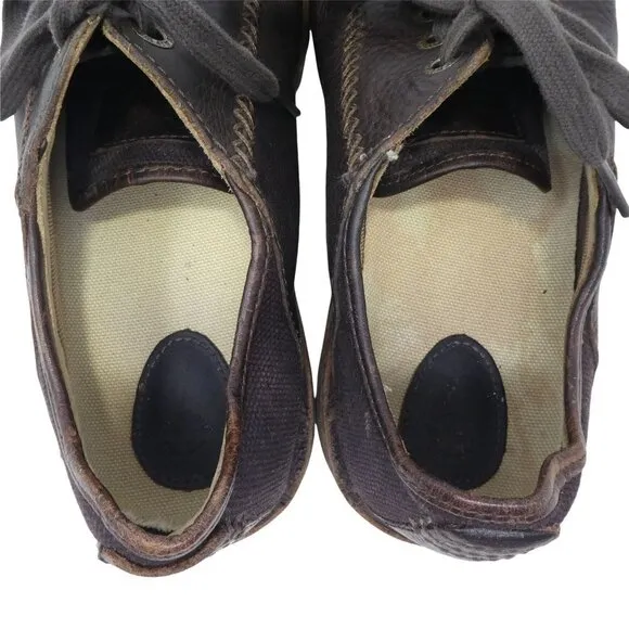 Dr. Martens Oxford Shoes Mens 11 Brown Leather Canvas Comfort Lace Up