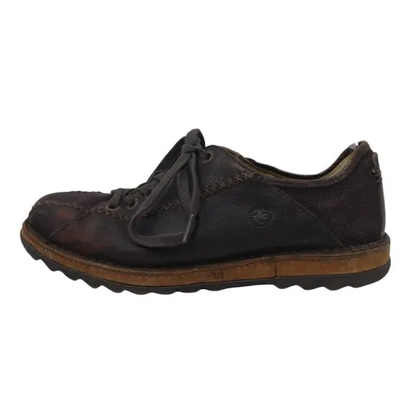 Dr. Martens Oxford Shoes Mens 11 Brown Leather Canvas Comfort Lace Up