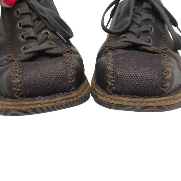 Dr. Martens Oxford Shoes Mens 11 Brown Leather Canvas Comfort Lace Up