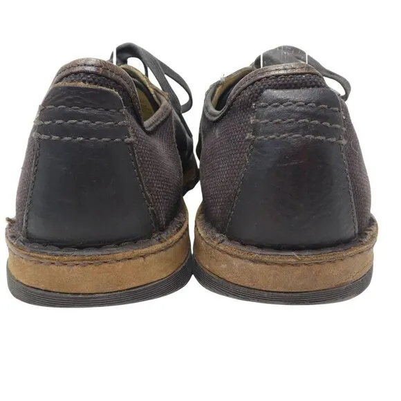 Dr. Martens Oxford Shoes Mens 11 Brown Leather Canvas Comfort Lace Up