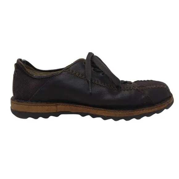 Dr. Martens Oxford Shoes Mens 11 Brown Leather Canvas Comfort Lace Up