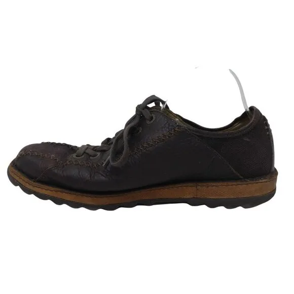 Dr. Martens Oxford Shoes Mens 11 Brown Leather Canvas Comfort Lace Up
