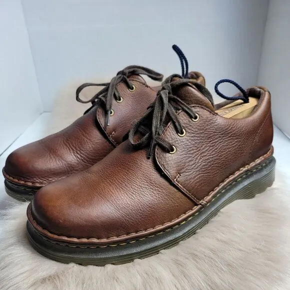 Dr. Martens AirWair Hazeldon Leather Dark Brown Grizzly Mens  Shoes
