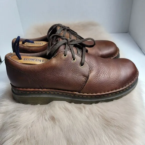 Dr. Martens AirWair Hazeldon Leather Dark Brown Grizzly Mens  Shoes