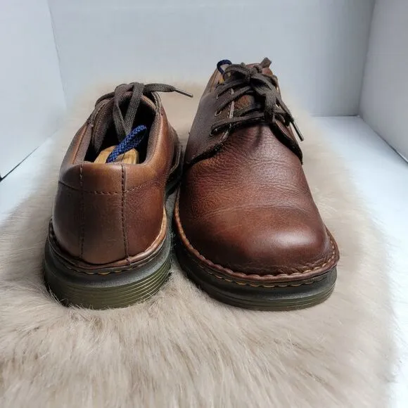 Dr. Martens AirWair Hazeldon Leather Dark Brown Grizzly Mens  Shoes