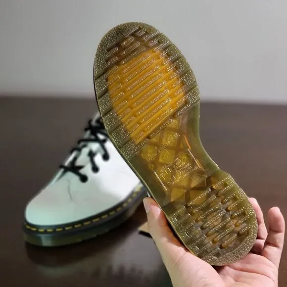 Dr. Martens Church Smooth Leather Monkey Boots White Brown Size 5 Combat Air New