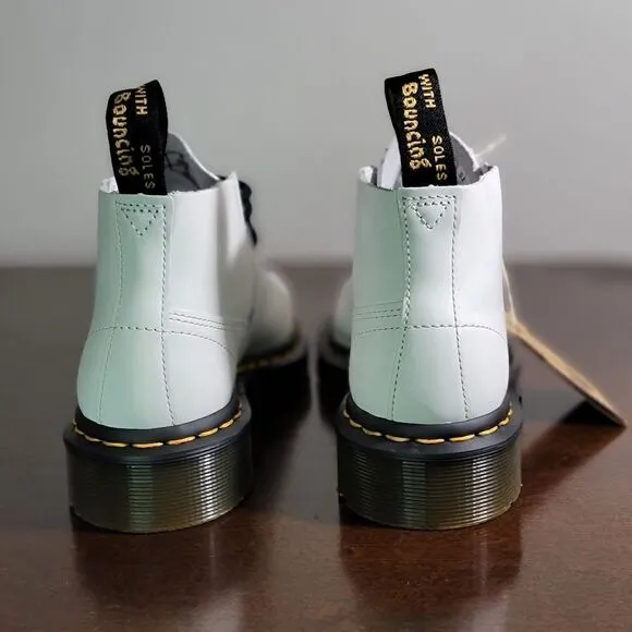 Dr. Martens Church Smooth Leather Monkey Boots White Brown Size 5 Combat Air New