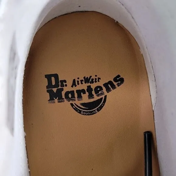 Dr. Martens Church Smooth Leather Monkey Boots White Brown Size 5 Combat Air New