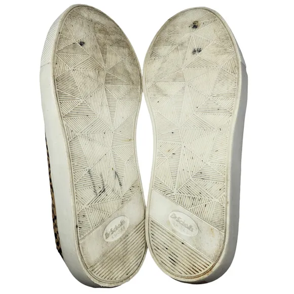 Dr Scholls Shoes Womens 9.5 Cheetah Print Animal Tan Black Slip Ons Comfy