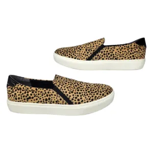 Dr Scholls Shoes Womens 9.5 Cheetah Print Animal Tan Black Slip Ons Comfy